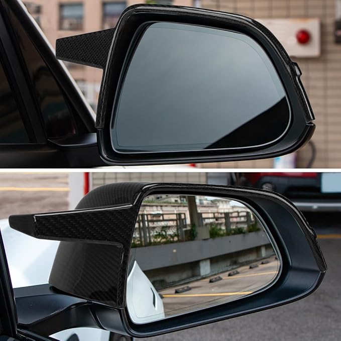 AeroBon Prepreg Dry Carbon Fiber Mirror Cap Overlays Compatible with 2017-2026 Tesla Model 3 Mirror Caps (SL Style) Sport Line