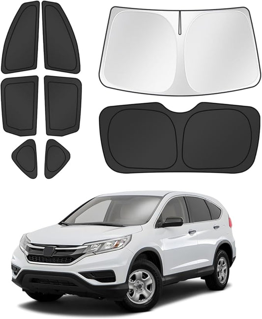 Window Shades for Honda CRV 2012-2016 CR-V Accessories Windshield Sun Shade Side Rear Window Cover Sunshade Sun Visor Shield Privacy Protection for Camping Keep Vehicle Cool Black 8PCS