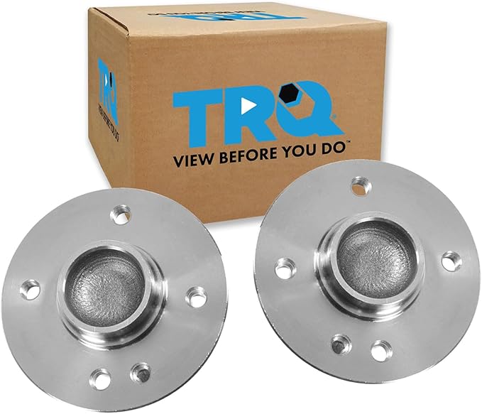 TRQ 2 Piece Rear Wheel Bearing & Hub Assembly Set Compatible with 2002-2006 Mini Cooper