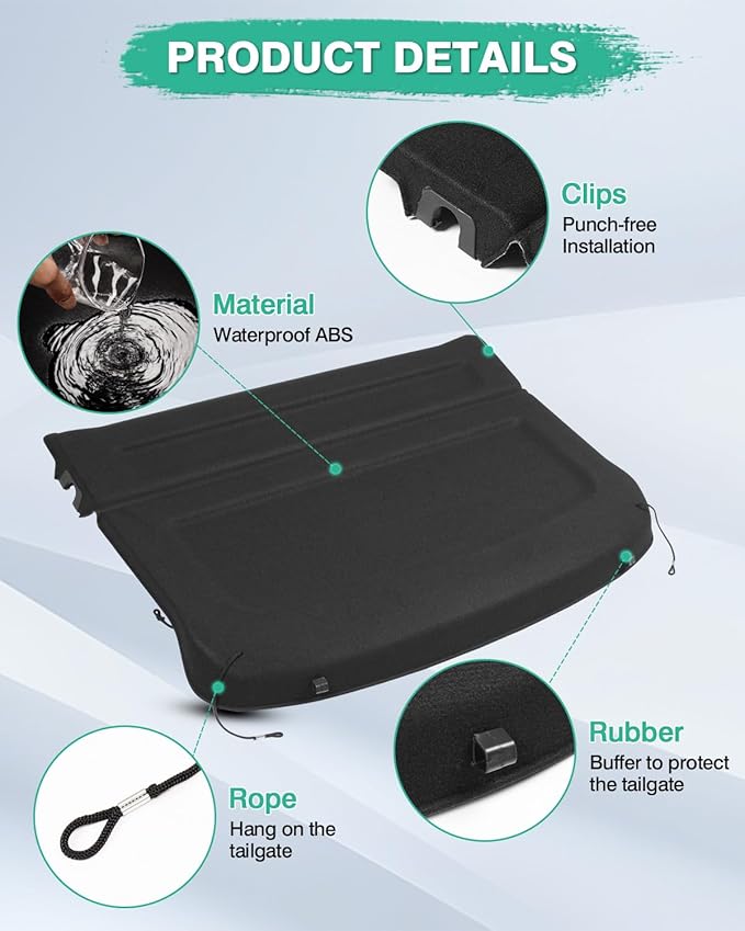 Powerty Cargo Cover for 2020-2025 2026 Mazda CX-30 CX30 Retractable Trunk Cover Trunk Shielding Shade for CX30 Accessories Luggage Cover No Gap(Can Withstand The Load)