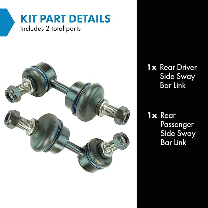 TRQ Rear Stabilizer Sway Bar End Link LH Driver RH Passenger Pair for Hyundai Kia