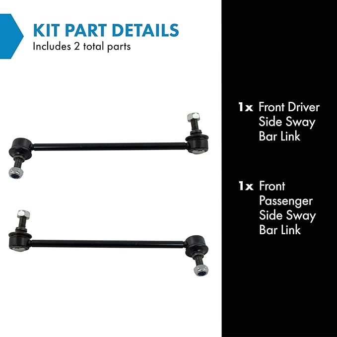 TRQ Front Sway Bar Stabilizer Link Set Compatible with 2004-2009 Kia Spectra 2005-2009 Spectra5