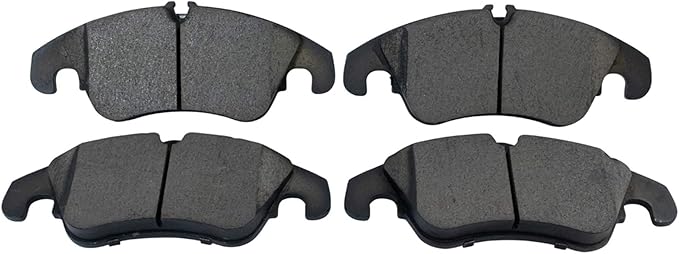 TRQ Front Brake Pads Ceramic Hardware Wear Sensor Compatible with 2008-2018 Audi A4 A4 Quattro A5 A5 Quattro A6 A6 Quattro A7 Quattro allroad Q5 S4 S5 SQ5 S6 S7