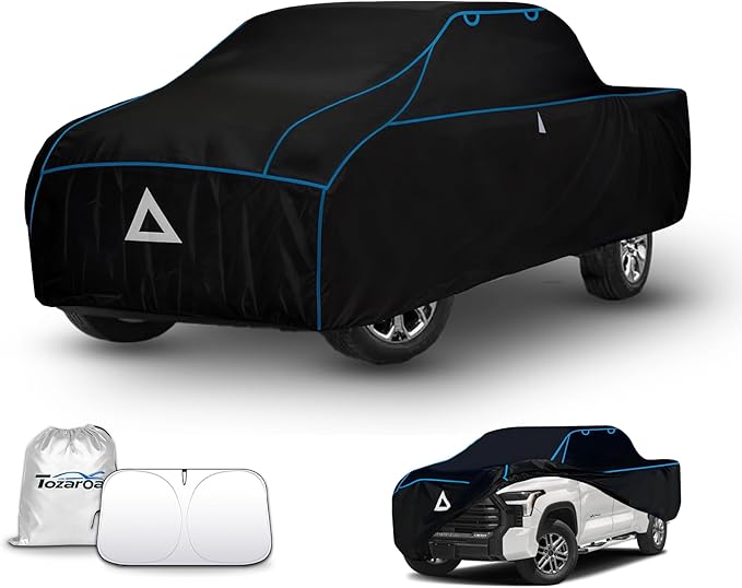 Hail Protector Car Cover for Truck Toyota Tundra, Custom fit Tundra 2021-2026 Double Cab/CrewMax Cab SB(5.5'-6.5')+ Gift Windshield Sunshade, Multi-Layered EVA Hail Proof Car Cover.