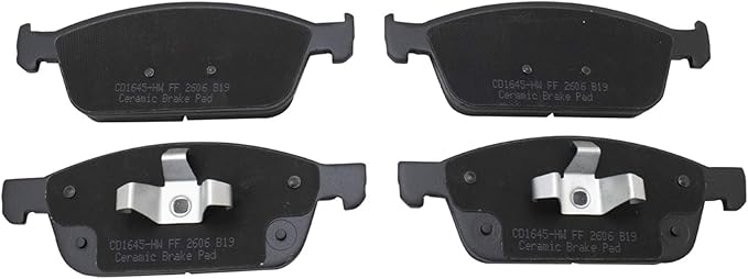TRQ Front Brake Pads Ceramic Hardware Compatible with 2013-2017 Ford Escape 2014-2023 Transit Connect