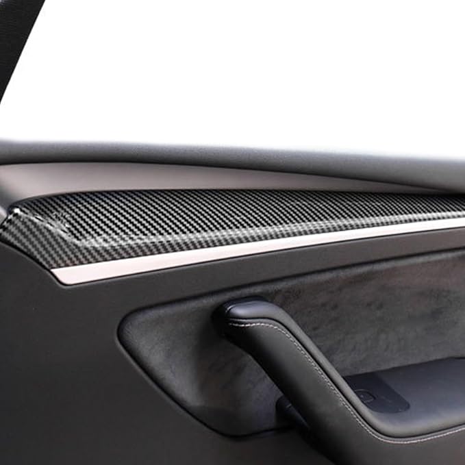 Dash Wrap Door Trim Panel for Tesla Model 3 Model Y Accessories 2020 2021 2022 2023 ABS Carbon Fiber Dashboard Cover Wrap