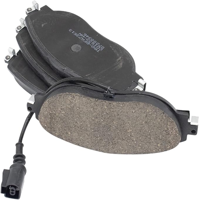 TRQ Front Ceramic Brake Pad Set Includes Contact Point Grease Compatible with 23-24 Audi A3 340mm Rotors 1LC 23-24 A3 Quattro 1LC 1LJ 1LG 22-24 Volkswagen Jetta 340mm Rotors 1LT