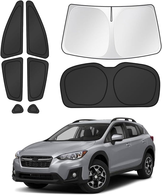 Window Shades for 2018-2023 Subaru Crosstrek Accessories Windshield Sun Shade Side Rear Window Covers Sunshade Sun Visor Shield Privacy Protection for Camping Keep Vehicle Cool Black 8PCS