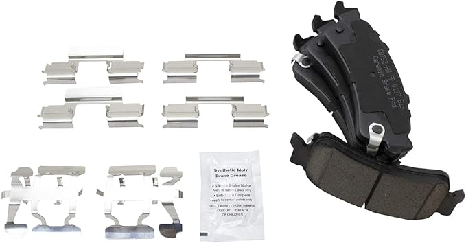 TRQ Rear Posi Ceramic Brake Pad Kit Set for Astro/Avalanche 1500 / Deville/Escalade/Escalade EXT/Safari/Sierra 1500 / Silverado 1500 / Tahoe/Yukon