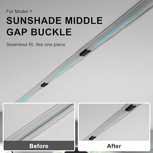 Clips for Tesla Model 3/Y Sunroof Sunshades (Black)