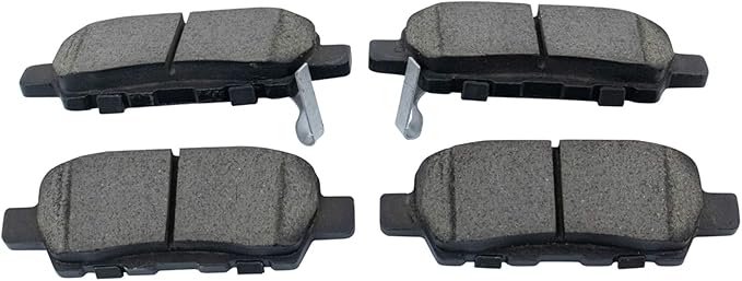 TRQ Rear Posi Ceramic Brake Pad Kit Set for Altima Maxima G35 FX45 without Brembo Brakes