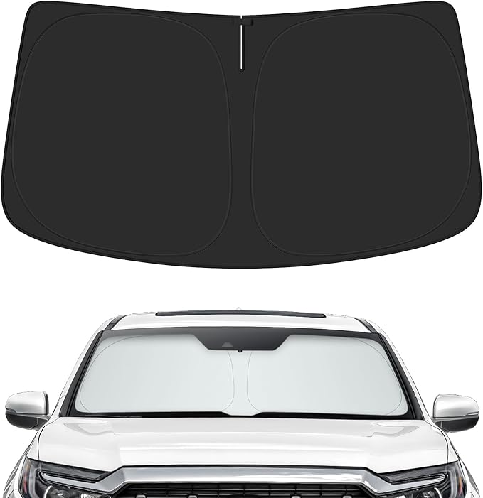 Car Windshield Sun Shade for Honda 2017-2025 2026 Ridgeline Accessories (OEM Design) Reflective Foldable Heat Insulation Sunshade for Ultimate Protection