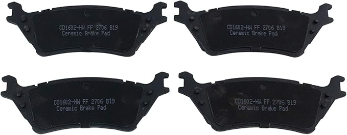 TRQ Rear Brake Pads Ceramic Hardware Compatible with 2012-2020 Ford F-150