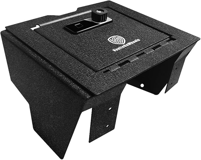 VaultsOnWheels for 2026 2025 2024 Ford Ranger Center Console Safe Gun Safe Vault Hidden Console Storage LockBox Anti-Theft Pry-Proof High Security Biometric Fingerprint Lock