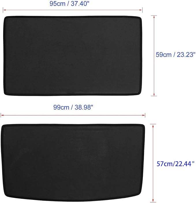 Unifizz 2021-2016 Tesla Model S Glass Roof Sunshade UV Rays Protection Foldable Sunroof Sunshade Top Window Sun Shades for Tesla Model S Heat Isolate Split Type Upgraded Black（Openable sunroof only）