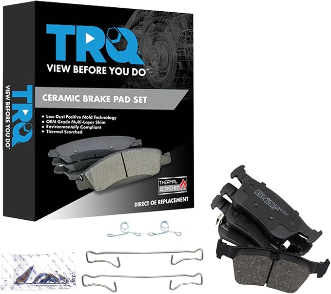 TRQ Rear Brake Pads Ceramic Compatible with 2019-2021 Acura RDX 2016-2022 Honda Civic