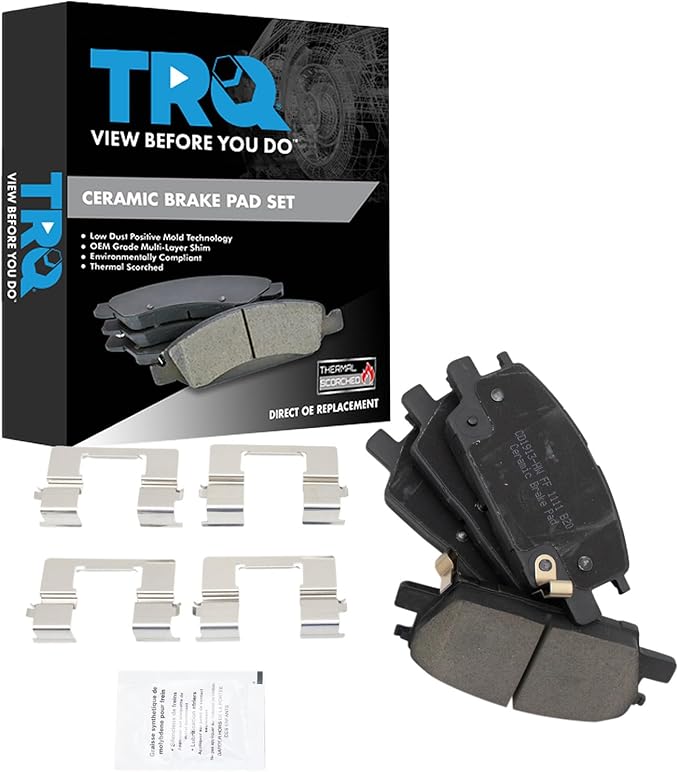 TRQ Front Brake Pads Ceramic Compatible with 2017-2019 Buick LaCrosse 2018-2020 Regal Sportback 2018-2019 Regal TourX Chevrolet Equinox 2016-2019 Malibu GMC Terrain