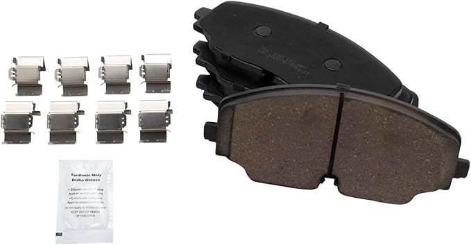 TRQ Front Ceramic Brake Pad Set Compatible with 2018-21 Volkswagen Atlas 2020 Atlas Cross Sport
