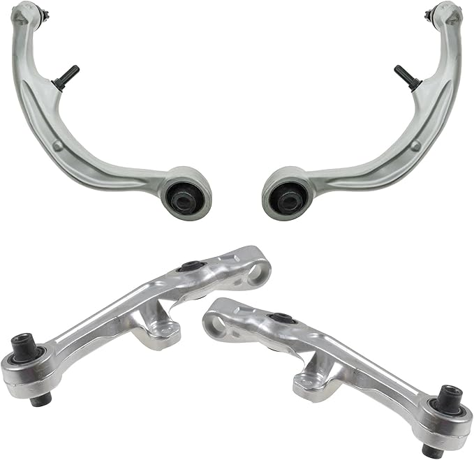 TRQ Front Left and Right Lower Control Arm with Ball Joint Set 4 Piece Compatible with 2003-2004 Infiniti G35 2003-2004 Nissan 350Z