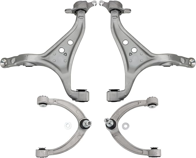 TRQ Front Upper and Lower Driver and Passenger Side Control Arm and Ball Joint Set 4 Piece Compatible with 2012-2015 Mercedes-Benz ML350 2016-2018 GLE350 2017-2019 GLS450 2013-2016 GL450 2017 GLS350d