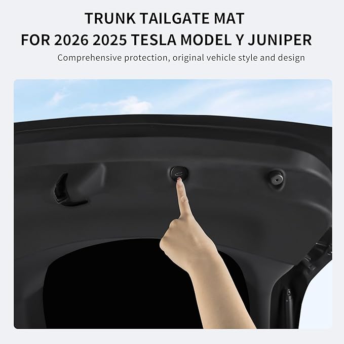 Tailgate Protective Mat for Tesla Model Y Juniper 2025-2026, Trunk Cargo Liner, Rear Door Back Protection