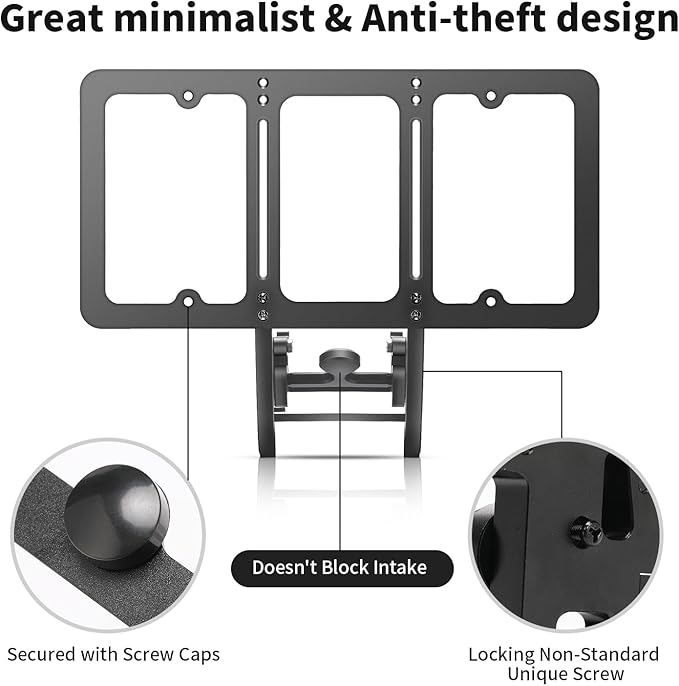 No Drill Front License Plate Holder for Tesla Model Y (2020-2024), Height-Adjustable & USA Patent-Made Front License Plate Bracket Mounting Kit with Anti Theft Features