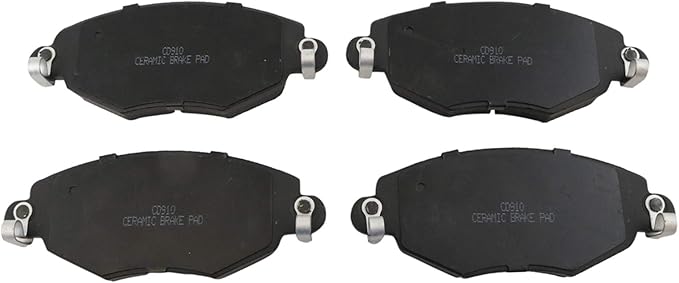 TRQ Front Brake Pads Ceramic Compatible with 2002-2008 Jaguar X-Type