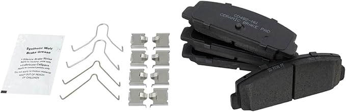 TRQ Rear Brake Pads Ceramic Compatible with 2003-2005 Mazda 6 2003 Protege 1989-1995 RX-7