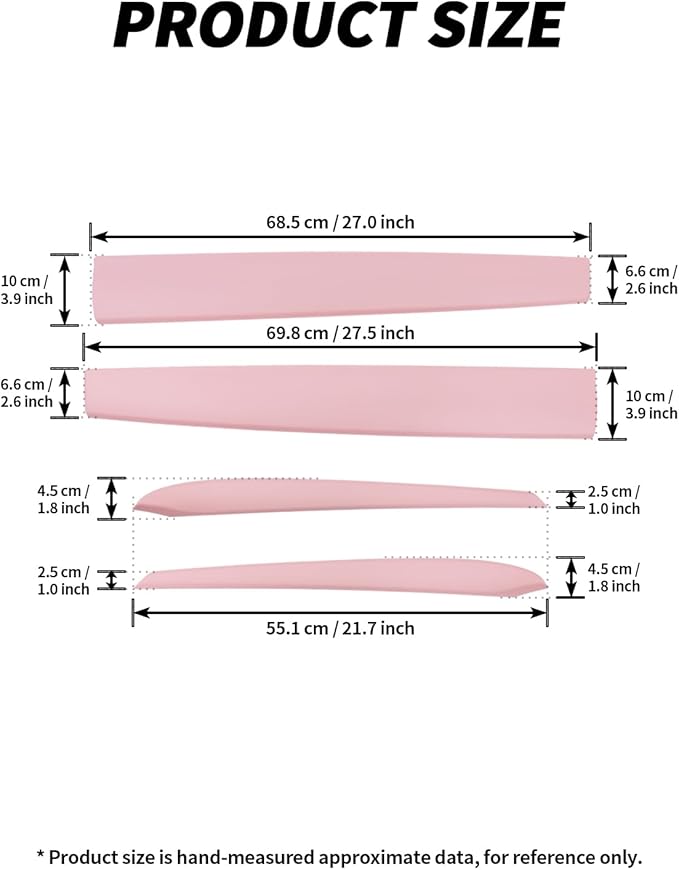 KKTR-CAR Dashboard Cover Wrap and Front Door Inner Armrest Panel Cover Trim Compatible with Tesla Model 3 2021-2023 Model y 2020-2025,NOT for Performance (Pink, 4pcs)