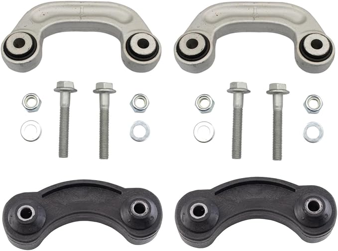 TRQ Front & Rear Sway Bar Stabilizer Link Set Compatible with 2006-2011 Audi A6 2005-2011 A6 Quattro 2007-2011 S6