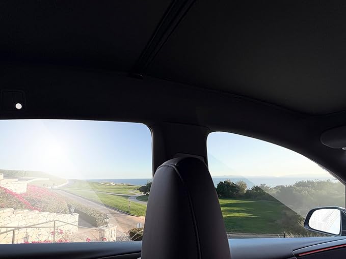 VION Tesla 2026-2025 Model Y Roof Sunshades - Precision Fit, No Sagging, Full Blackout (2026-2025 New Model Y) (Black)