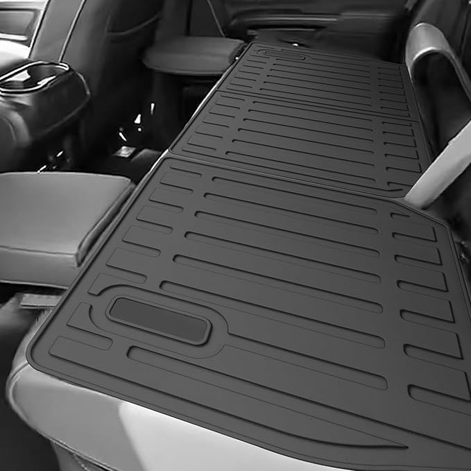 Custom for 2017-2025 Nissan Titan / 2016-2025 Titan XD Crew Cab Rear Seat Backrest Mats All Weather TPE Protection Mat Accessories (for 17-25 Nissan Titan/16-25 Titan XD Crew Cab)