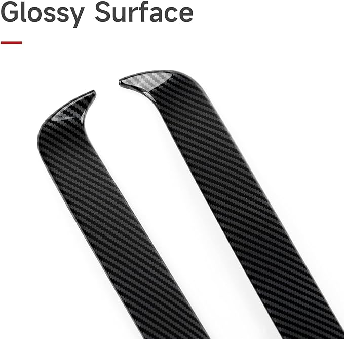 2PCS Car Dashboard Strip Passenger Trim Carbon Color ABS Decal Sticker for Tesla Model 3 Highland 2024 2025 2026 Model Y Juniper 2025 2026 Accessories