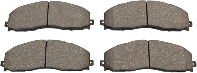 TRQ Front Brake Pads Ceramic Hardware Compatible with 2013-2021 Ford F-250 Super Duty 2013-2021 F-350 Super Duty 2013-2016 F-450 Super Duty
