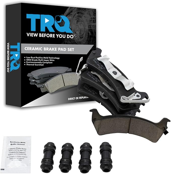 TRQ Rear Brake Pads Ceramic Compatible with 1995-1998 Jeep Grand Cherokee