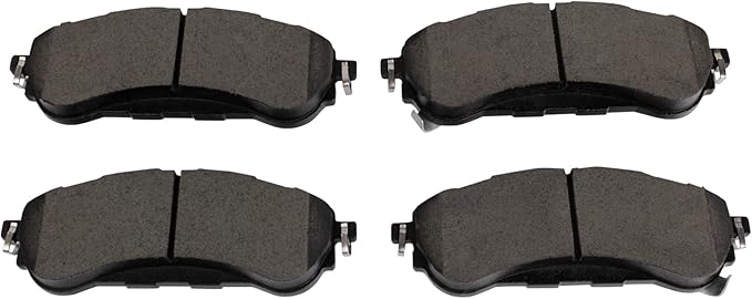 TRQ Rear Ceramic Brake Pad Set Includes Contact Point Grease Hardware Compatible with 2019-2021 Ford Ranger