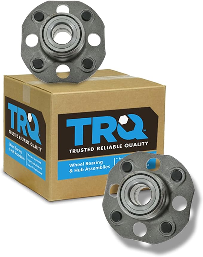 TRQ 2 Piece Rear Wheel Bearing & Hub Assembly Set Compatible with 1998-2002 Honda Accord