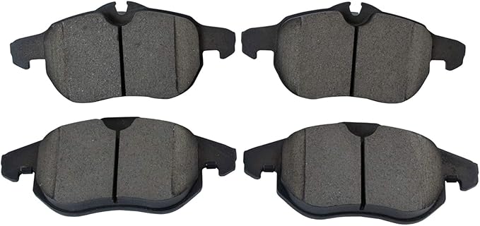 TRQ Front Brake Pads Ceramic Hardware Compatible with 2003-2011 Saab 9-3