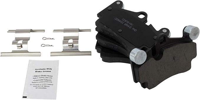 TRQ Rear Brake Pads Ceramic Compatible with 2007-2015 Audi Q7 2003-2010 Porsche Cayenne 2004-2010 Volkswagen Touareg