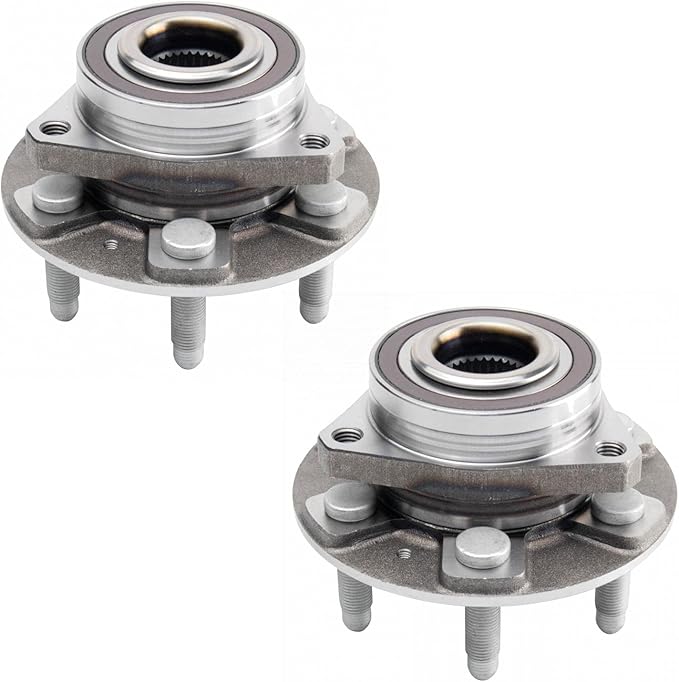 TRQ Driver and Passenger Side Wheel Bearing and Hub Assembly Set 2 Piece Compatible with 18-22 Buick Enclave 17-22 Cadillac XT5 20-22 XT6 18-22 Chevrolet Traverse 17-22 GMC Acadia