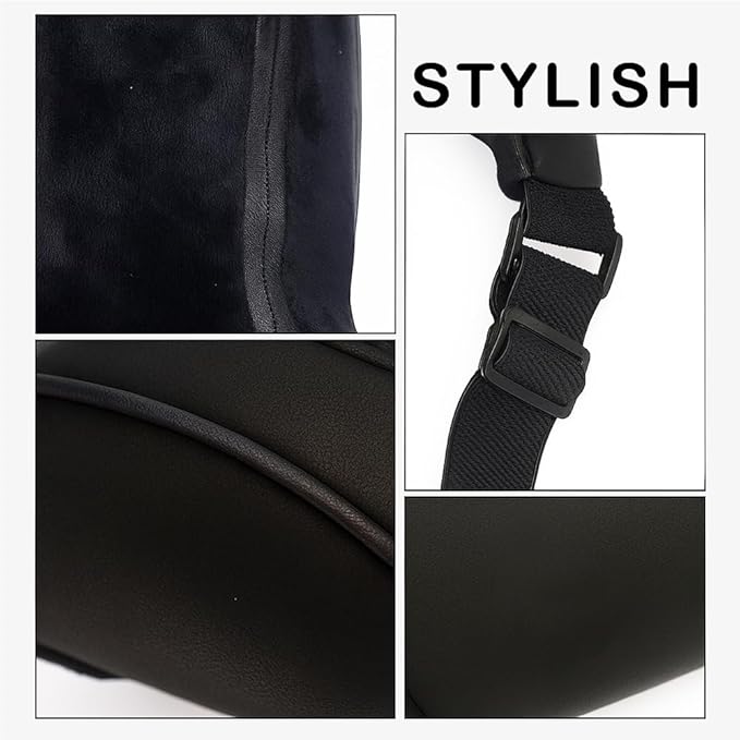Car Headrest Neck Pillow Support Memory Foam Ergonomic Design Accessory for Driving Seat Fatigue Relief Compatible with Model S X 3 Y & Cybertruck - 1 Piece