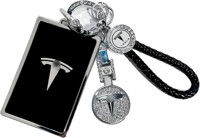 for Tesla Key Card Holder Bling Key Chain Card Key Holder for Model S/X/3/Y Cybertruck Keychain