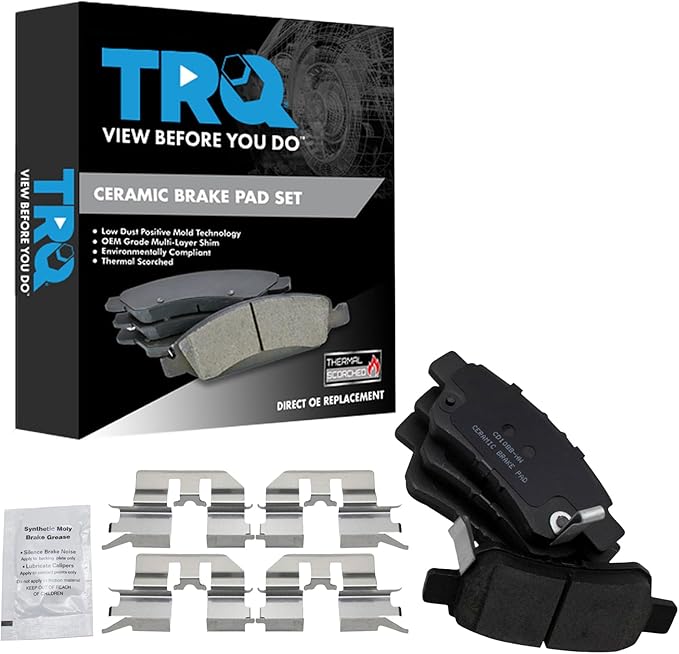 TRQ Rear Brake Pads Ceramic Compatible with 2005-2010 Honda Odyssey