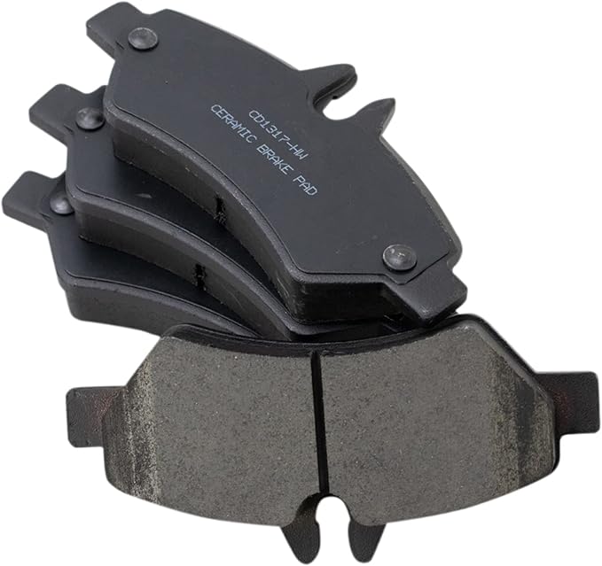 TRQ Rear Brake Pads Ceramic Hardware Compatible with 2007-2009 Dodge Sprinter 2500 2007-2018 Freightliner Sprinter 2500 2010-2018 Mercedes-Benz Sprinter 2500