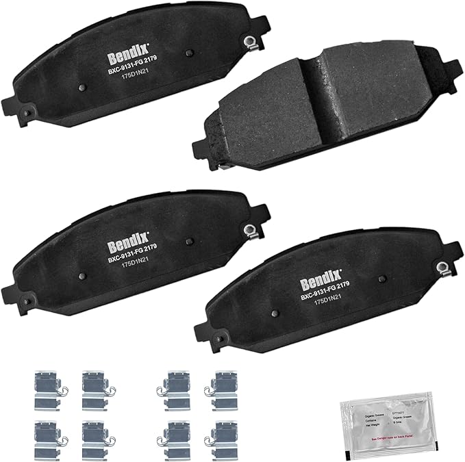 Bendix Priority1 CFC2179 Ceramic Front Brake Pads for Jeep Grand Wagoneer 2024-2022, Grand Wagoneer L 2024-2023, Wagoneer 2024-2022, Wagoneer L 2024-2023, Ram 1500 2024-2019