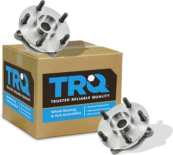 TRQ Front Left and Right Wheel Bearing and Hub Assembly Set 2 Piece Compatible with 06-08 Toyota RAV4 L4 2.4L 09-12 RAV4 L4 2.5L 17-18 Corolla iM 11-16 Scion tC Automatic 08-15 xB 10-12 Lexus HS250h