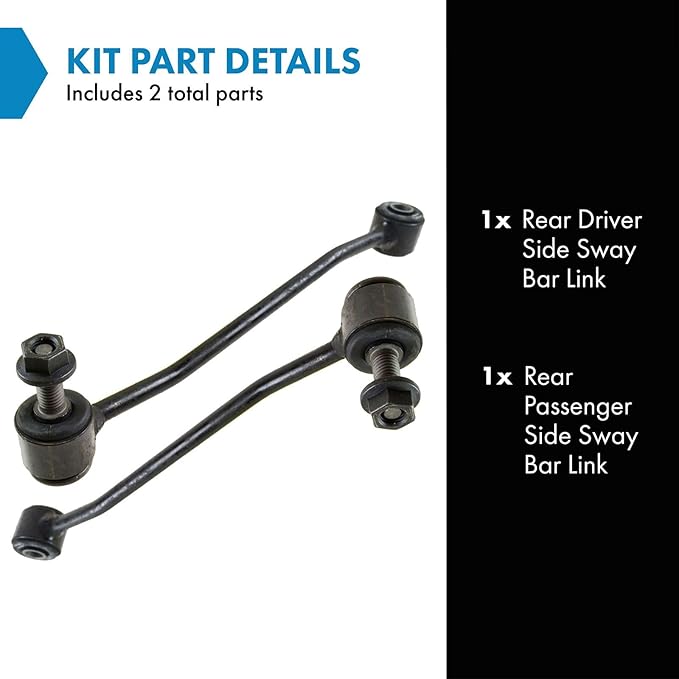 TRQ Rear Sway Bar Stabilizer Link Set Compatible with 1993-2011 Ford Ranger 1995-1996 Mazda B2300 1995-2005 B3000 1995-2009 B4000