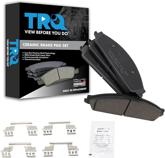 TRQ Front Brake Pads Ceramic Compatible with 2005-2007 Ford Five Hundred Freestyle 2008-2009 Taurus Taurus X 2005-2007 Mercury Montego 2008-2009 Sable
