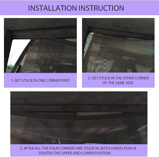 Upgrade Falcon Wing Windows Foldable Sunroof Shades UV Rays Protection - 2 Pieces Compatible with Tesla Model X (Black)