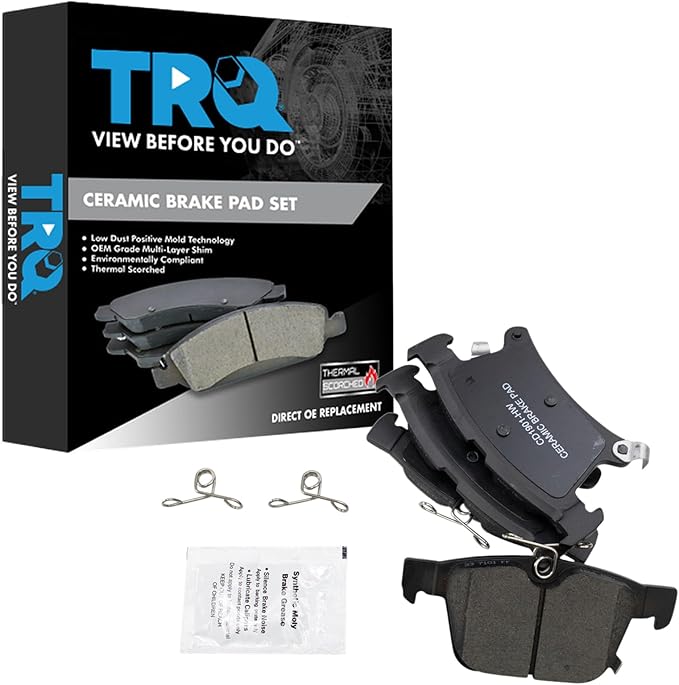 TRQ Rear Brake Pads Ceramic Compatible with 2017-2021 Chrysler Pacifica 2020 Voyager